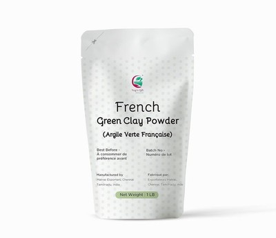 French Green Clay Powder 1lb | Deep Facial Cleanser | Skin Softening Face Mask |