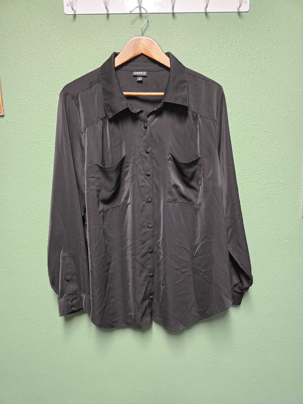 Torrid Size 2 Black Button Up Blouse