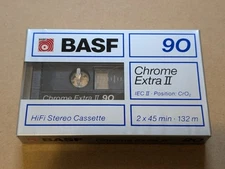 BASF Chrome Extra II  90  Type II Cassette Tape - 1988 (SEALED)