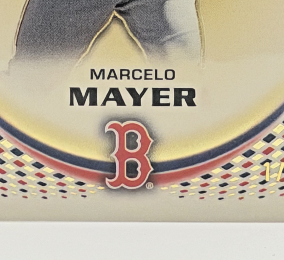 2026 Topps Pristine Marcelo Mayer SUPERFRACTOR 1/1 ~ Red Sox (Giants) view 4