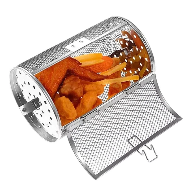 Stainless Steel Rotisserie Grill Basket Drum BBQ Oven Air Fryer Universal UK
Opens in a new window o