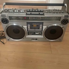 SHARP GF-303ST AM FM Radio Cassette Player Boombox Silver Japan Vintage Tested