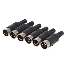 Male DIN Plug Socket Connector 3/4/5/6/7/8 PIN Chassis Cable Mount