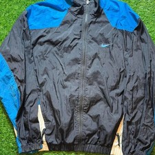 Vintage 90s Nike black and blue windbreaker Size L
