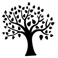Really Great Stencils, Leafy Branches Great Tree, 5x5", Leaves, Happy Trees