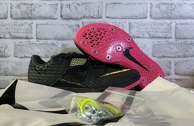 Nike High Jump Elite Track Field Mens Sz 9 Jumping Spikes Black 806561-003