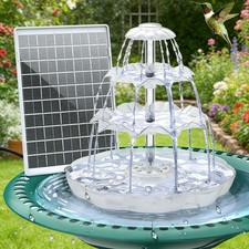 Solar-powered Fountain with Lights, Equipped ...