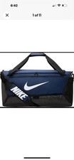 Nike BRASILIA 9.5 Gym Bag Training Duffle MEDIUM Blue/Black/White DH7710-481
