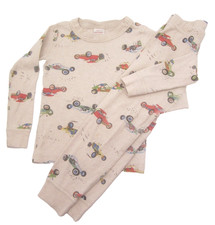 Hanna Andersson Race Cars Long Johns Boys Pajamas Set Size 100 4 US