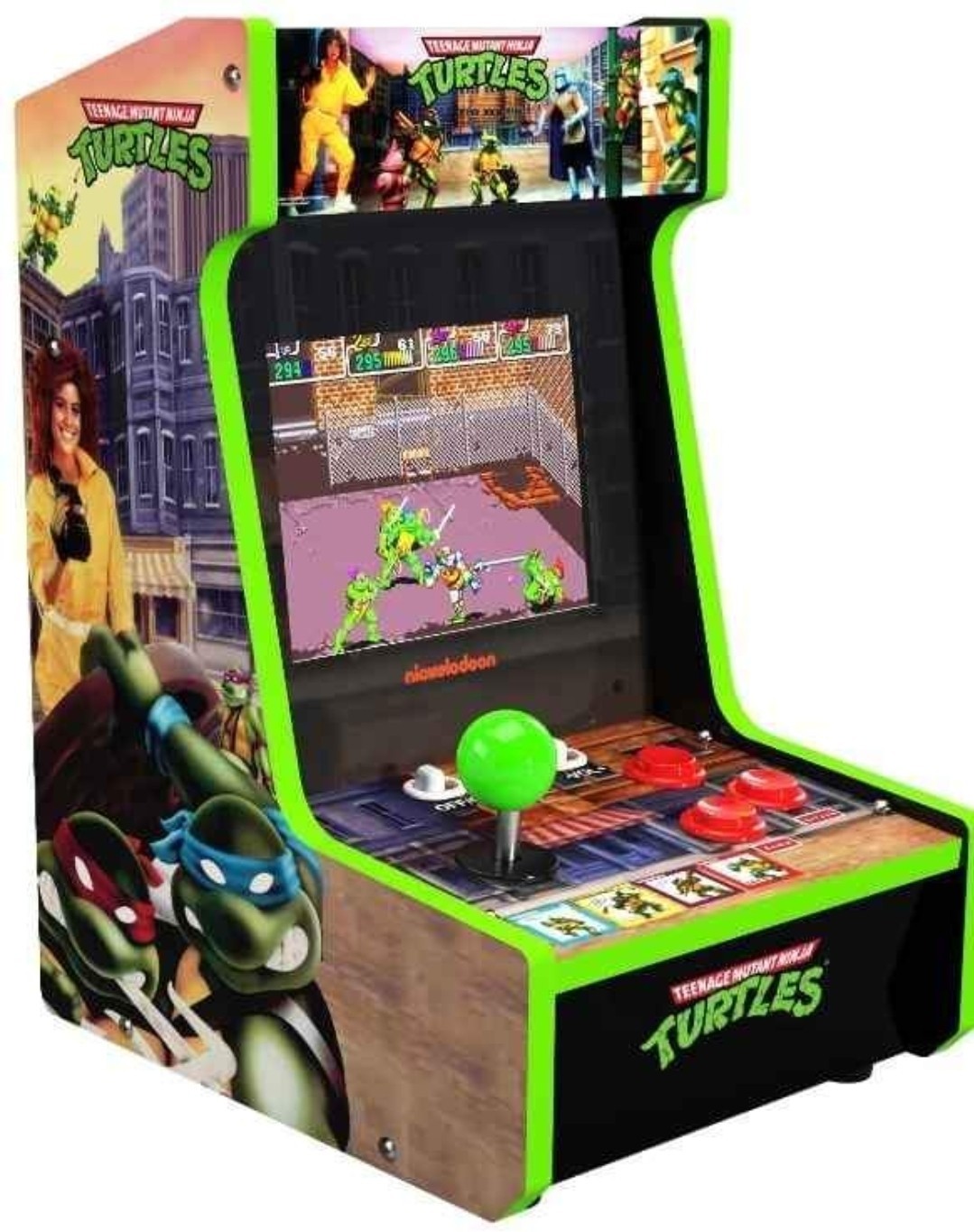 Arcade1Up Teenage Mutant Ninja Turtles Countercade, 15.75"H x 12"W x 9.5"L, New