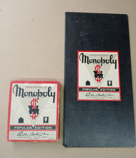 Vintage 1946 Monopoly No. 6 Edition- Complete with Matching Board Metal Tokens