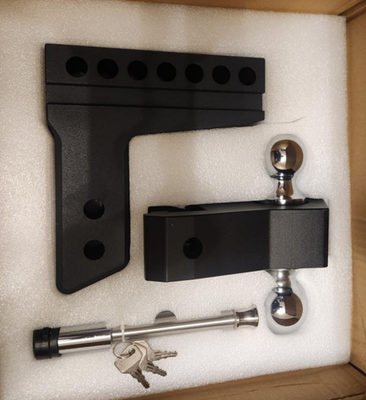 #ad Adjustable Trailer Hitch 2#x27;#x27; Receiver 8#x27;#x27; Drop Rise Tow Dual Ball W Lock 12500lb $99.99