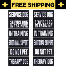 12 Pieces Removable Tactical Dog Harness Service Dog Vest Patches Do Not Pet in