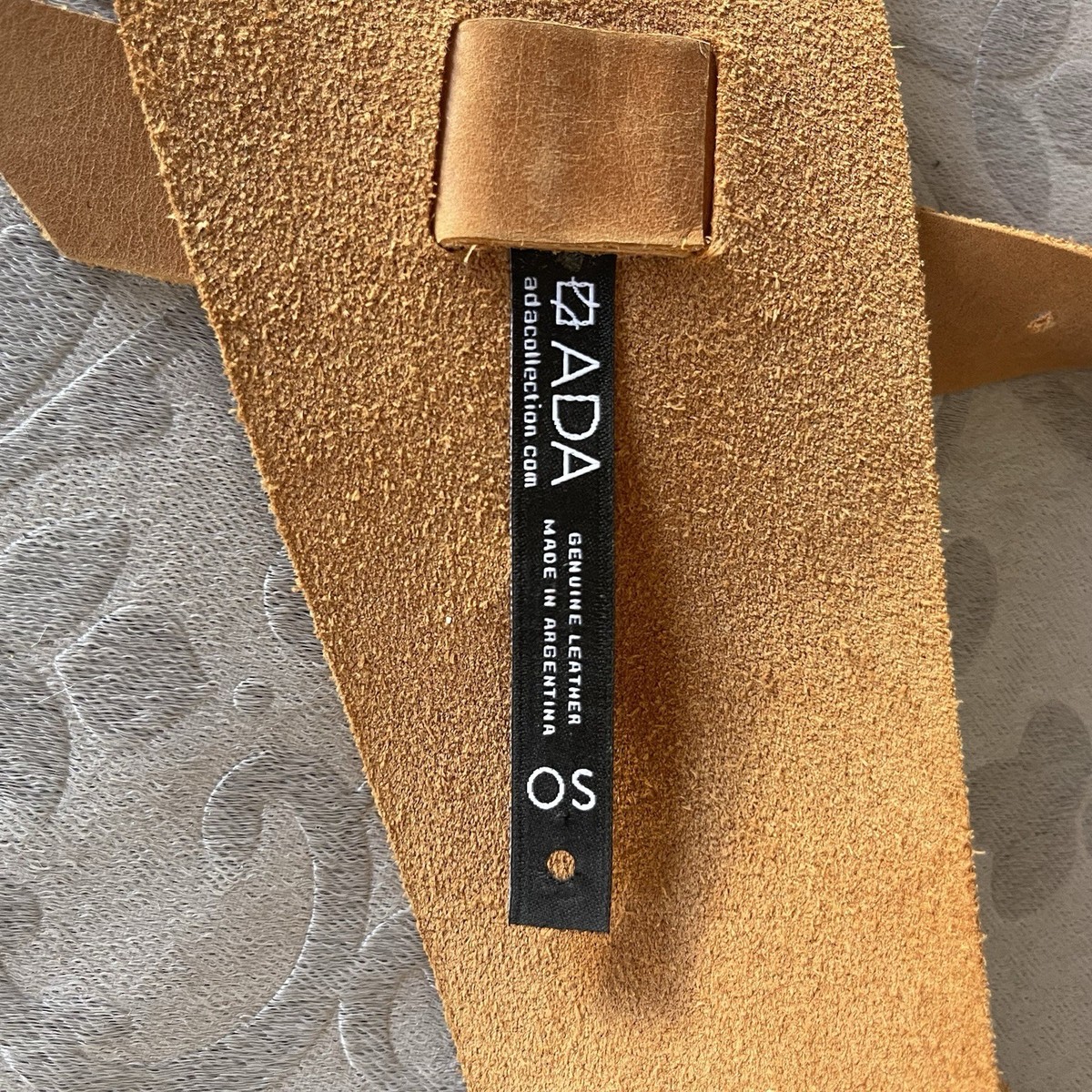 Ada Collection Light Brown Leather Classic wrap Belt.Made in  display picture 2