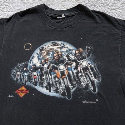 VTG 90s Easy Riders Motorcycle Harley Shirt Large Live Free Or Die New Hampshire