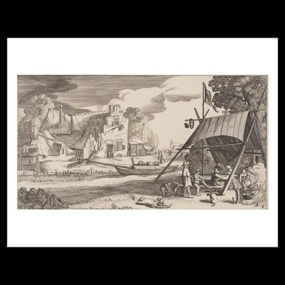 Claes Jansz. Visscher II - Tent with Country People, from Landscapes (Playsante