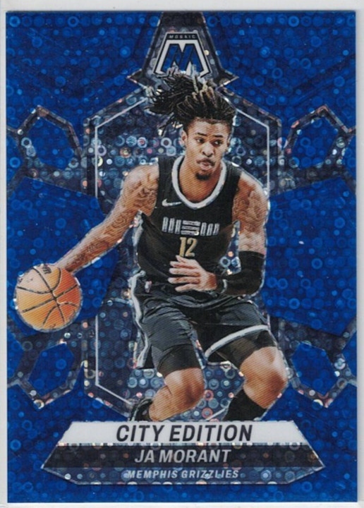 2023-24 Panini Mosaic Ja Morant #288 Blue Disco City Edition /85 Grizzlies