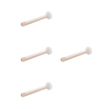 4pcs Wooden Bird Perch with Sand Grinding for Cages, White