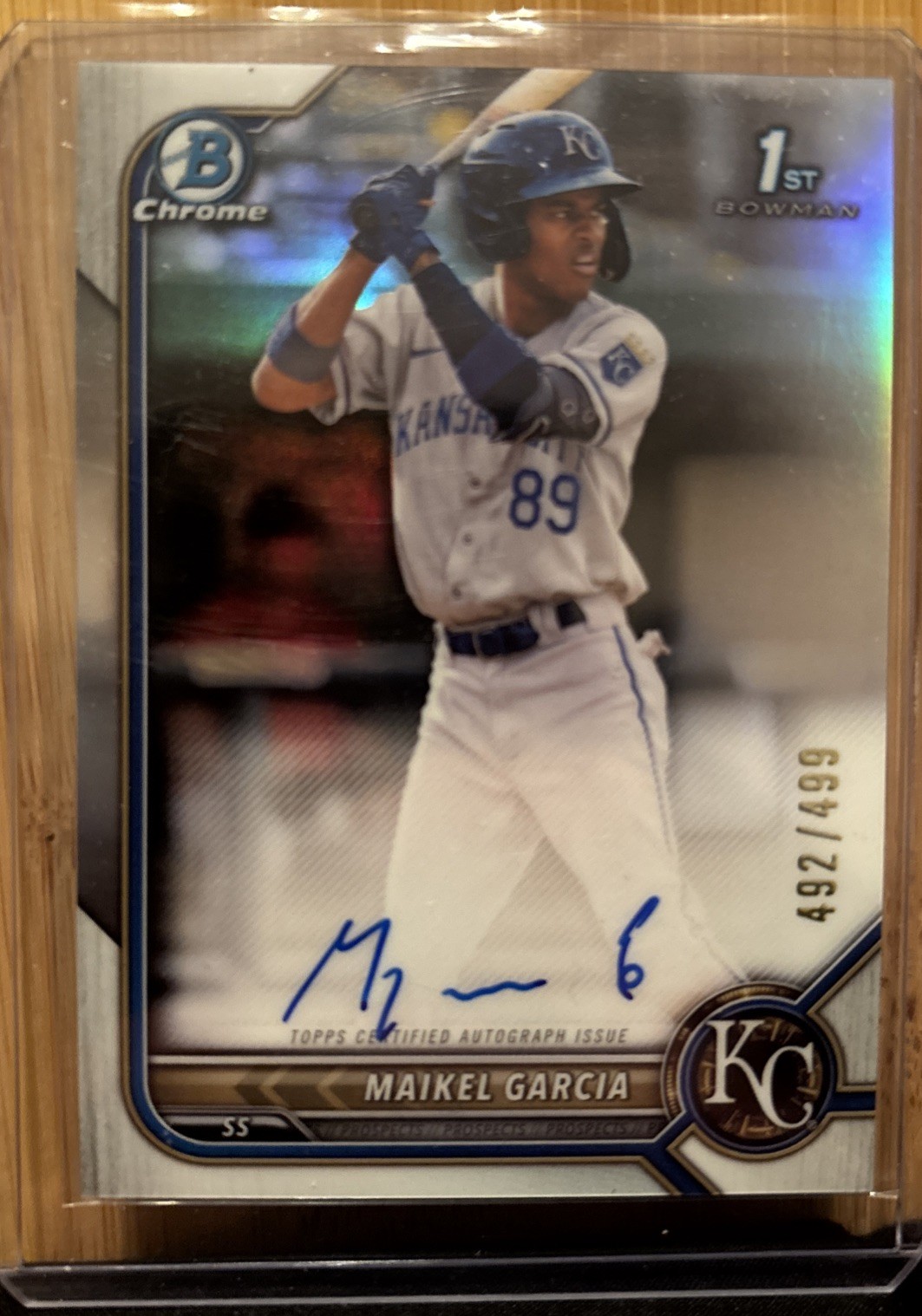 MAIKEL GARCIA 2022 BOWMAN CHROME 1ST AUTOGRAPH REFRACTOR AUTO /499