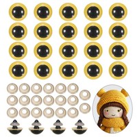 22Mm Sicherheitsaugen FüR Puppen, 20 StüCk Realistische HäKelaugen Gelb