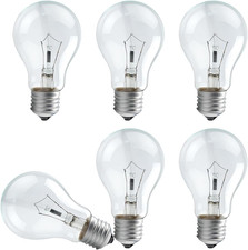 Bombilla incandescente 100 W, base media A19 E26, regulable, blanco suave - 6 Cou