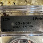 2026 Great Britain Britannia 2 Pounds 1oz .999 Silver Coin ICG MS70 — photo 3