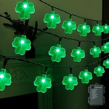 St. Patricks Day String Lights Outdoor, 50 LED6 FT Shamrocks Decorative 1