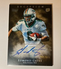 2011 Topps Inception - Edmond Gates #137 /600 (AU, RC) Miami Dolphins Auto