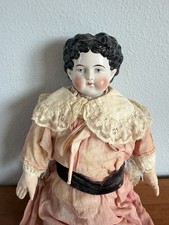 Antique Vintage China doll porcelain head cloth body original excellent lovely