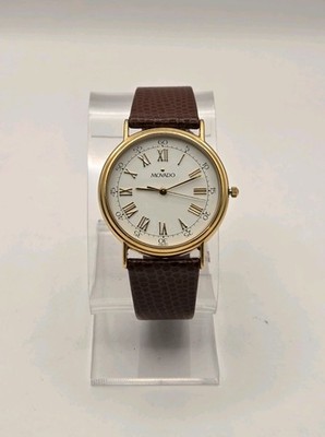 Movado Classic 87-E4-0885 Quartz Roman Numeral Indices Mens Gold Tone Watch