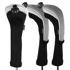 Andux Long Neck Golf Hybrid Club Headcovers With Interchangeable Numbered Tags,_