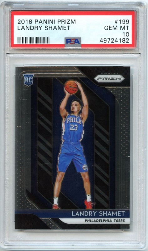2018-19 Panini Prizm LANDRY SHAMET 199 Rookie Card PSA 10 Gem Mint!