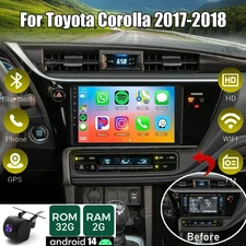 FOR TOYOTA COROLLA 2017-2018 ANDROID 14 WIRELESS CARPLAY STEREO RADIO GPS NAVI