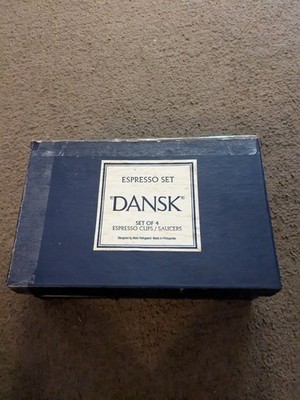 Dansk Espresso Set Of 4 New In Damaged Box 8 Pieces Set 