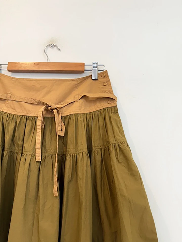 Falda midi para mujer de diseñador Ulla Johnson talla 10 6 US Angeline bloques de colores Foto 4 de 4