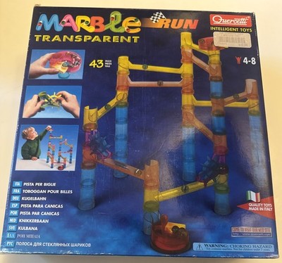 Quercetti Transparent Marble Run, 1 00% COMPLETE, GREAT CONDITION