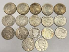 Partial Roll of 17 1922-P to 1934-D 1935-S Peace Silver Dollars, U.S. $1 Lot Set