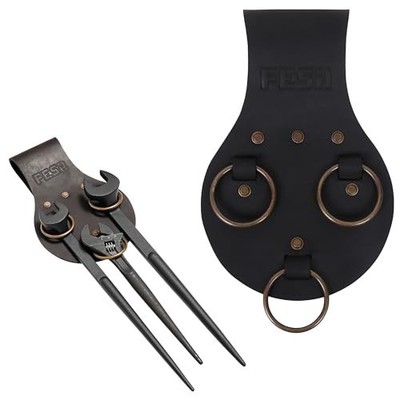 Handcrafted Leather Sleeve Bar Holder – Spud Wrench Holster #3004, Fits Belts Up To 3" Wide, Durable Steel Reinforced, For Ironworkers And Steel Erection