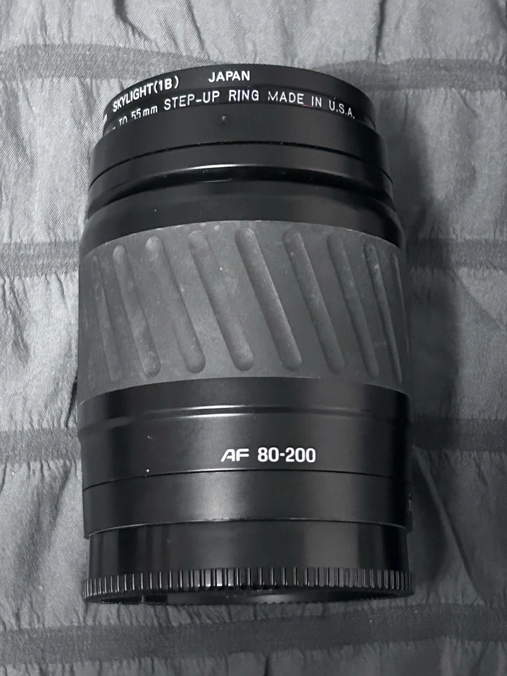 Lote de zoom AF Minolta 80-200 mm f/4-5,6 + montaje AF 35-70 mm/montaje AF Sony A con flash Foto 2 de 4