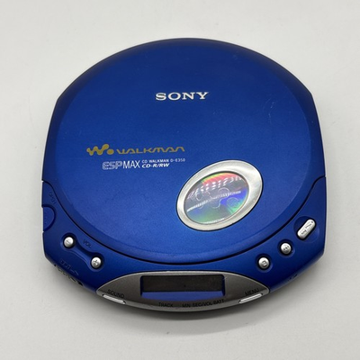 #ad Sony CD Walkman D E350 ESP Max CD R RW Blue Parts Repair Not Working $21.95