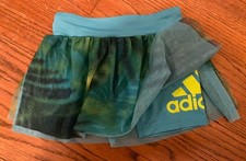 NWT New! Adidas Girl&rsquo;s Athletic Skort Green Mesh Print Size 2T
