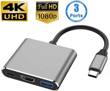 USB C HUB 3in1 Type C 3.0 to HDMI-compatible Docking Station PD Fast Charge