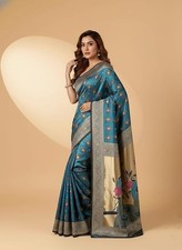 Women's Banarasi Kanjivaram Art Silk Saree with Blouse Material