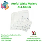 Arofol Genuine White Bubble Jiffy Padded Envelopes Mailers Bags - 11 SIZES!