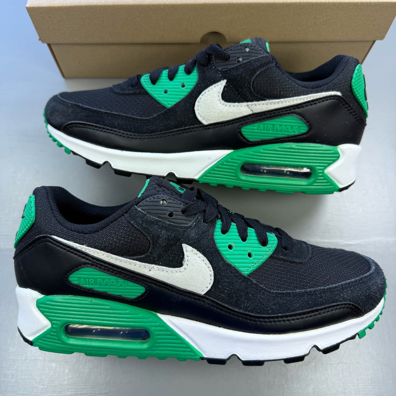 Nike Air Max 90 Size UK 6 Black Stadium Green White Trainers Men's DM0029-006
