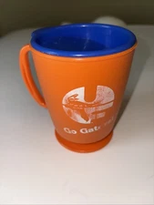 Vintage Trip Sip Cup Betras Plastics USA Orange Florida Gators Mug Burger King