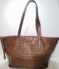 Fossil Sydney Shopper Crocodile Embossed Tote