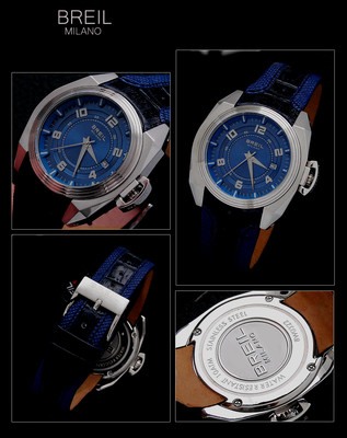Breil Tribe Sportliche Herrenuhr BW0322 Edelstahl Azurblaues Zifferblatt