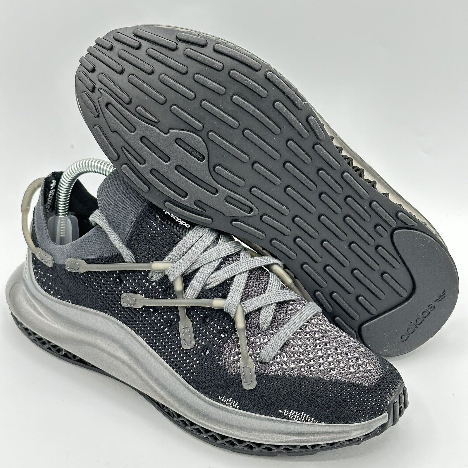 adidas 4D FUSIO Black Silver Metallic Carbon Shoes H04512 Men's Size 7