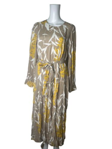 PER UNA M&S Shirt Dress Size Medium 12 Beige Mix Pockets Womens NEW EU40 RRP £45 - Picture 6 of 13